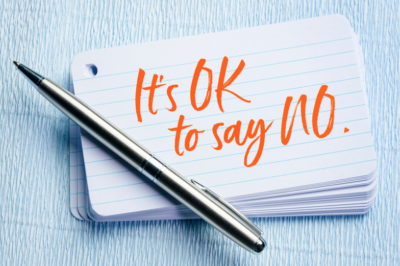 image for our How to Say No workshop being held at Boston House in September